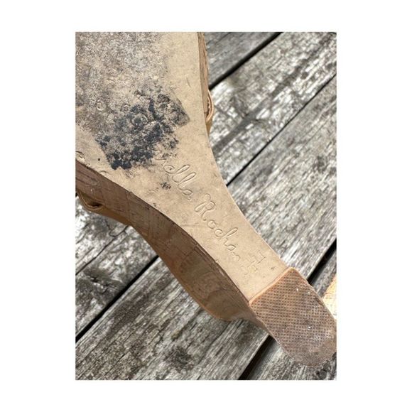 Gabrielle Rocha Mule Wedge Heels Tan Sz 8.5 M - Picture 8 of 8